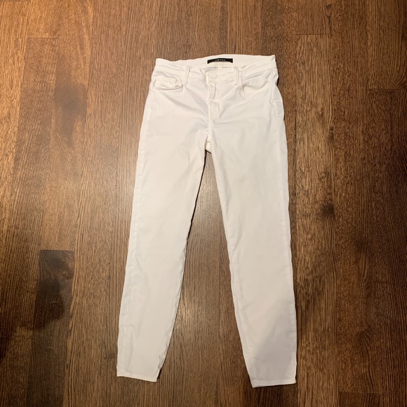 White Mid Rise J Brand Jeans - Picture 2 of 4
